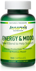 Energy & Mood Supplement – Boost Energy & Reduce Fatigue, Support Relaxation – 150 Capsules – Non-GMO, 3rd Party Tested – Innervis Nutrition