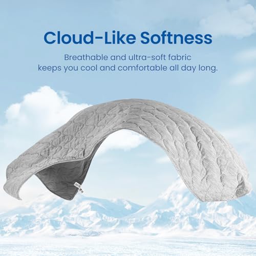 Cozy Bliss Cooling Dual-Sided Blanket for Hot Sleepers, Q-Max>0.46 Lightweight Soft Breathable Bed Blanket, Double Side Cooling Throw for Night Sweats (Silver Grey, 50"x70")
