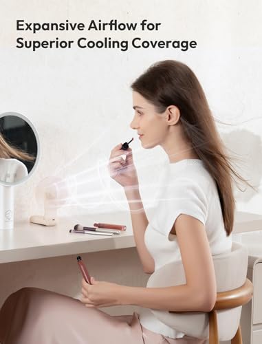 Aecooly Slim Portable Fan, Thin Handheld Fan, USB Rechargeable | Mini Personal [24H Max Cooling Time], Battery Powered Small Foldable Pocket for Travel, Summer, Gifts for Women, Girls -Beige