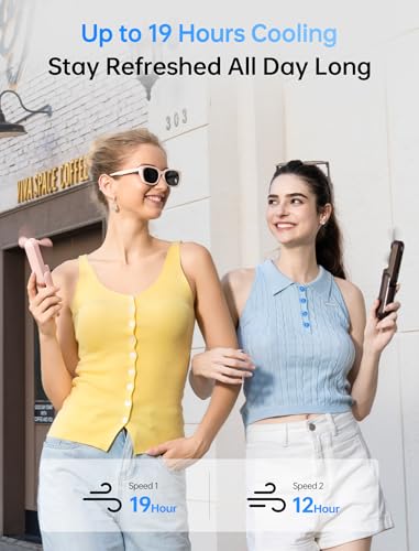 JISULIFE 3 IN 1 Portable Fan with Power Bank & Flashlight Featured | 19H Max Cooling, USB Rechargeable, Pocket-Sized Handheld Fan for Travel, Cruise, Concerts, Makeup, Summer Gifts for Women