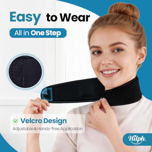 Hilph Neck Ice Pack Wrap, 45-Min Cold Therapy Ice Collar for Tonsillectomy | Long-lasting Ice Grid Gel, Reusable Flexible Ice Pack for Neck Throat Cervical Thyroid Pain, Surgery Recovery, Swelling
