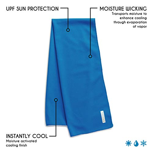 Adult Cooling Towel - Men & Women Chilly, Lightweight, Soft, Neck and Face Cooling Towel for Sport, Camping, Hunting, One Size, Royal Blue, 1 Pack
