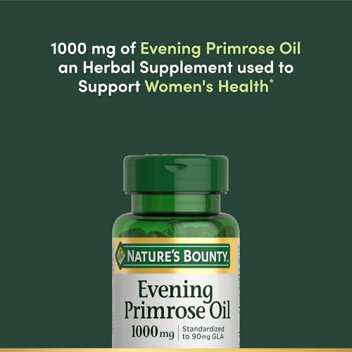 Nature's Bounty Evening Primrose Oil, Cold Pressed, 1000mg, 60 Count