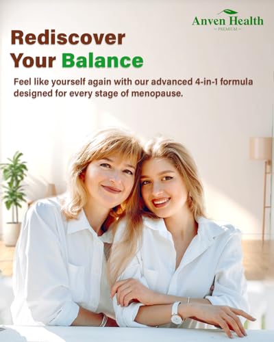 Menopause Supplements for Women 100 Billion CFU, Vitamin D3 B6 | Vitamin D3 & B6, 100B Probiotics, Black Cohosh & Herbs, Collagen, Hot Flashes & Night Sweats Relief, pH Balance