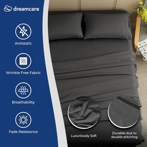 DREAMCARE Queen Sheet Set - Queen - Extra Deep - Gray