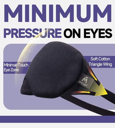 Mavogel Cotton Sleep Eye Mask, Light Blocking with Adjustable Nose Bridge
