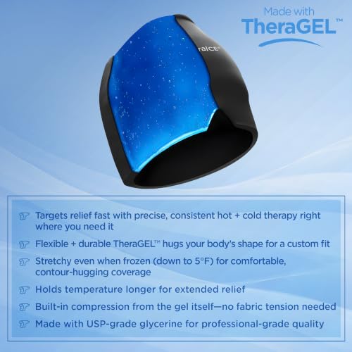 TheraICE Migraine Relief Cap, Headache Hat Ice Pack Mask, Cooling Head Wrap | Soothing Cold Compress Gel for Sinus Tension, Stress, Hangover and Puffy Eyes, a Great Birthday Gift for Mom or Her