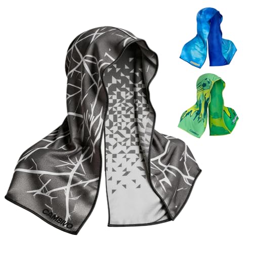 CAMBIVO Cooling Hoodie Towel for Men and Women, Lightweight Breathable Sun Protection Cover for Head, Neck, Ears, Face, Cooling Clothing for Extreme Heat, Sports Outdoors, Travel