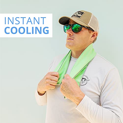 FROGG TOGGS Chilly Pad Pro Soft Cooling Towels for Face and Neck, 33"x10.5" | Chemical-free microfiber towel, instant long-lasting cooling relief, for pool, beach, basketball, golf, camping, fitness