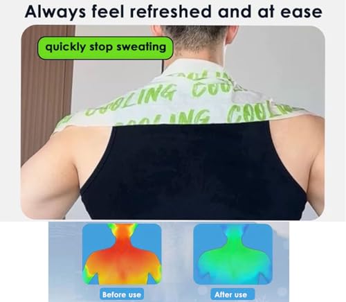 10 PCS 10''x25'' Cooling and Sweating Wipes, Cooling Body Towels, 3s Ice Sensation Wipes for Hot Weather, Camping, Gym, Yoga, Marathon, Oversized and Extra-Thick, Individually Wrapped