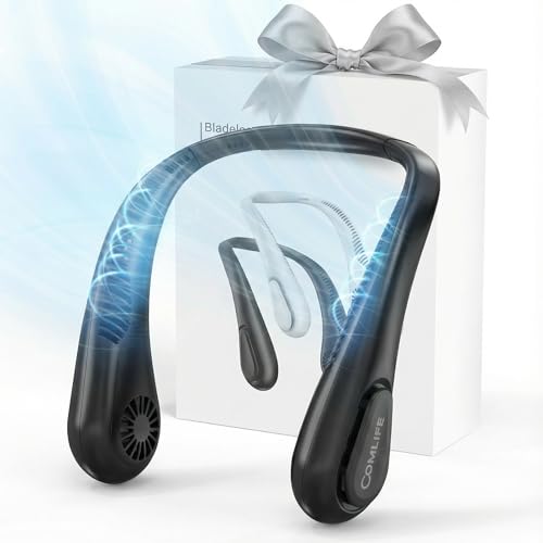 Portable Bladeless Neck Fan, Valentines Day Gifts for Him, Birthday Gifts for Men Women Father's Mother's Day, Wearable Cooling Fan Rechargeable for Camping Travel Beach Golf Cruise Essentials 2026