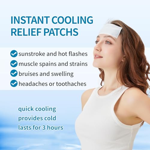 30 Pack Instant Cooling Ice Packs for Outdoor Activities Summer Heat Relief - Large Disposable Cooling Patches for Neck Body, Camping Hiking Sports, Instant Temperature Drop