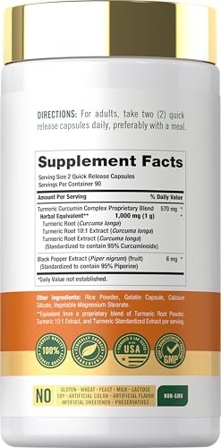 Carlyle Turmeric Curcumin with Black Pepper | 180 Capsules