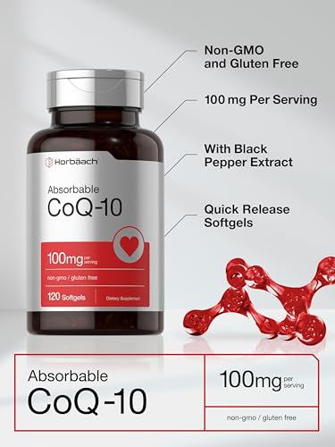 Horbäach CoQ10 100mg Softgels | 120 Count