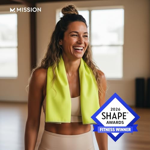 MISSION Original Cooling Towel - Soft, Durable Microfiber - Cools Up to 2 Hours - UPF 50 Sun Protection - Machine Washable
