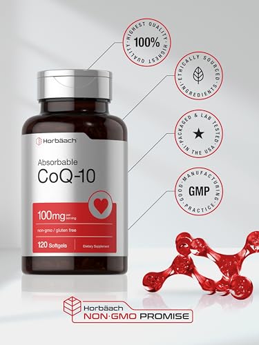 Horbäach CoQ10 100mg Softgels | 120 Count