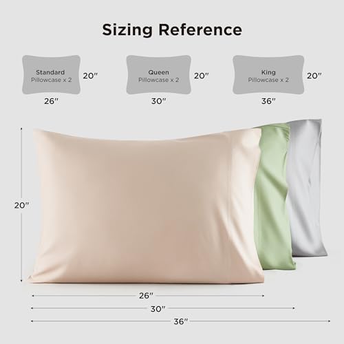 Bedsure PureWoven Pillow Cases Queen Set of 2, Rayon Derived from Bamboo
