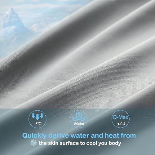 Cooling Comforter King Size, Cool Blanket for Hot Sleepers,104x90 | Arc-Chill Q-Max >0.45 cooling comforter wicks moisture for night sweats. Silky soft, breathable summer blanket for AC sleep.