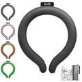 Neck Cooling Tube with Cooler Bag, Reusable18°C/64°F PCM Cooling Ring, Wearable Body Cooling Device for Summer Heat Relief, Outdoor, Sports & Hot Flash Relief (Black Kingsnake Pattern)