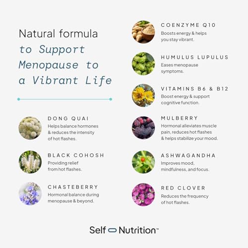 Menopause Support for Women -All-Natural, Hormone-Free Perimenopause & Menopause Support. Third-Party Tested - Hot Flashes, Mood, Energy, Sleep & More. Made in USA, 60 Capsules​.