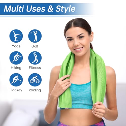 Cooling Towels - 4 Pack Cooling Towels for Neck and Face Cooling Towel | 40"x12", Microfiber Soft Breathable Cooling Towel for Hot Weather, Workout & More Activities
