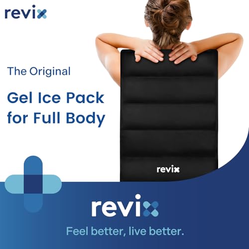 REVIX Extra Large Ice Pack for Back, Full Body Gel Packs Reusable | XXL Cold Pack for Entire Back Relief, Cold Compress for Chemo Shoulder, Hip & Leg Swelling, Muscle Soreness, 47 x 17.5"