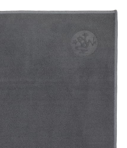 Manduka eQua Hot Yoga Mat Towel - 71" | Rapid Moisture Activated Grip | Ultra Soft Microfiber | Quick Dry | Lightweight, Travel Friendly Mat Layer | 71 x 24 inches | Thunder