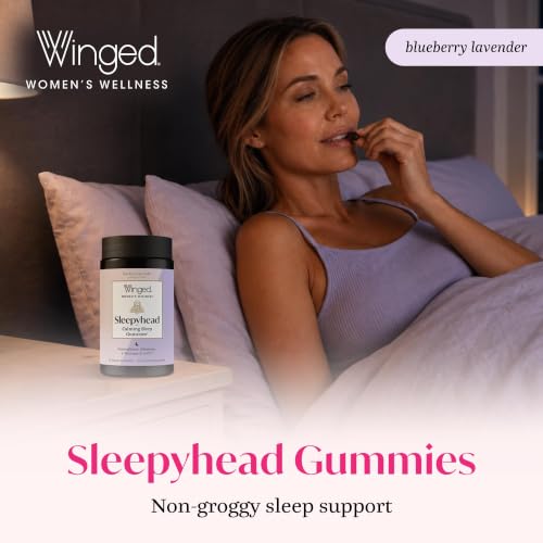 Winged Wellness Sleepyhead Natural Sleep Gummies for Women, 60 Gummies