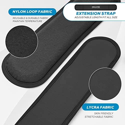 Neck Ice Pack Wrap, Reusable Cold/Hot Gel for Neck Pain, Black | Cervical Ice Pack, Compress Ice Packs for Injuries Reusable Therapy Adjustable Gel Migraine Ice Head Wrap for Neck Pressure