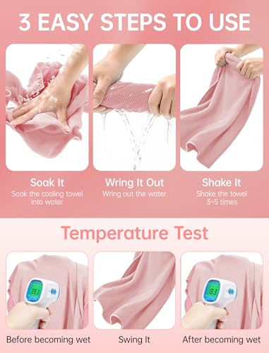 4 Packs Cooling Towels: Instant Cool Towel for Neck and Face Hot Weather UPF50 Quick Dry Microfiber Sweat Towels for Gym Workout Sports (40"x12")
