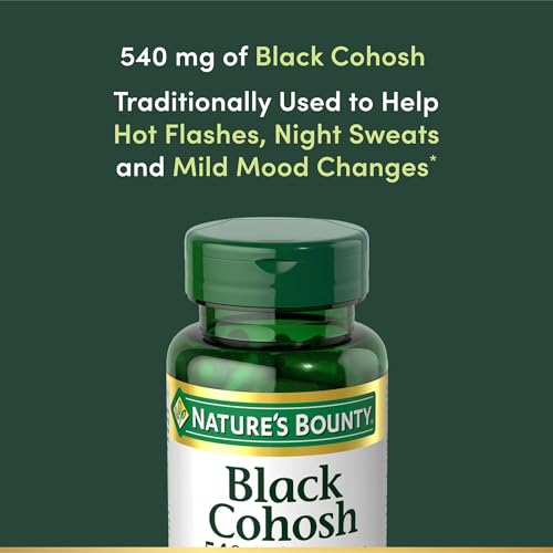 Nature's Bounty Black Cohosh Root Supplement, 540 mg, 100 Capsules