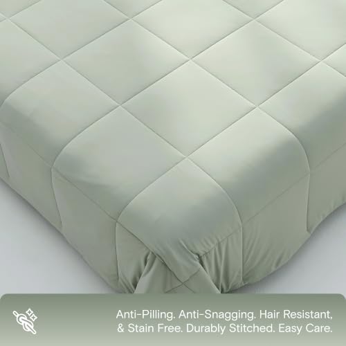 DOZ Summer Cooling Comforter, Cooling Blanket for Hot Sleepers and Night Sweats, Q-Max Over 0.4, Cool to The Touch Cover, Breathable, Lightweight, Soft, 106"x90", Sage, King/Cal King