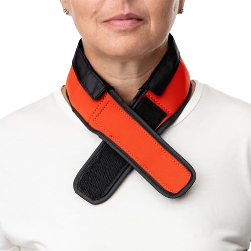 Cooling Collar – Reusable Ice Neck Cooling Wrap for Hot Weather, Adjustable Personal Neck Cooler (Orange)