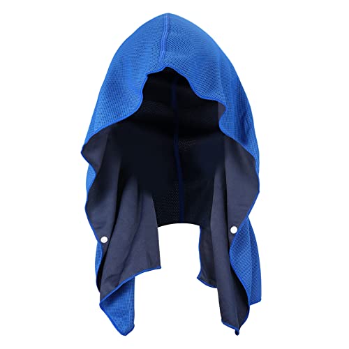 Sukeen Cooling Hoodie Towel, Cooling Towels for Neck and Face Absorbent Quick Drying, Cooling Neck Wraps UV Protection Sport Workout Camping Cycling Cooling Towel