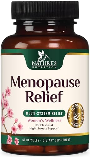 Menopause Supplement for Women - Natural Menopause Relief Support for Mild Hot Flashes & Night Sweats - Best Probiotics for Women, Dong Quai, Black Cohosh, Ashwagandha - Bottled in USA - 60 Capsules