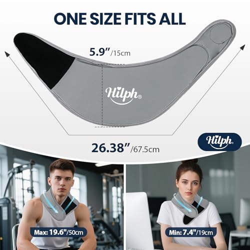 Hilph Neck Ice Pack Wrap Gel, Soft Gel Ice Pack for Cervical Neck Pain | Reusable Cold Compress Therapy, for Surgery Recovery, Tonsillectomy, Thyroidectomy, Swelling, Muscle Soreness, Hot Flashes