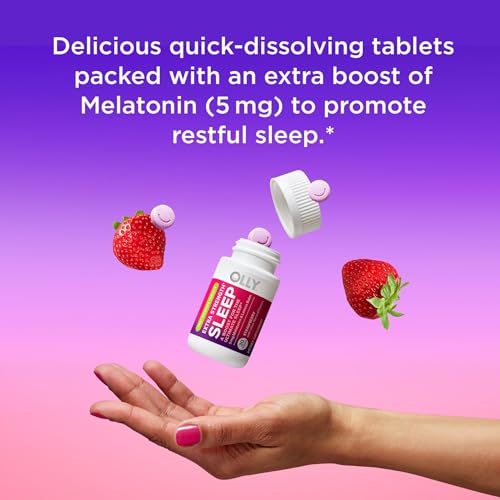 OLLY Extra Strength Sleep Fast Dissolve Tablets, 5mg Melatonin - 30ct