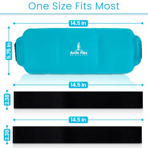 Arctic Flex Reusable Hot & Cold Gel Ice Pack Wrap with Strap - Therapy | Injuries, Pain, Shoulder, Knee, Back, Elbow & Foot - Flexible Wrap Around Cold Pack & Compress