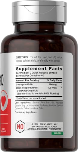 Horbäach CoQ10 100mg Softgels | 120 Count