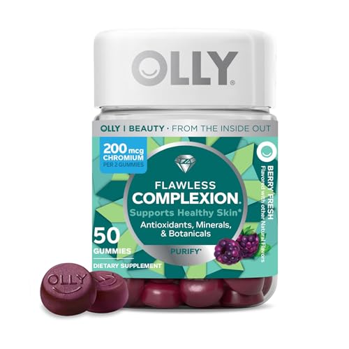 OLLY Flawless Complexion Healthy Skin Support, 300 mcg Vitamin A - 50 Count