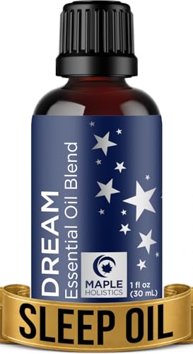 Sleep Essential Oil Blend for Diffuser - Dream Essential Oils for Diffusers Aromatherapy and Relaxation with Clary Sage Ylang-Ylang Roman Chamomile and Lavender for Sleep Time Support (1 Fl Oz)