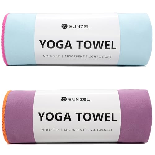 Eunzel Hot Yoga Mat Towel, Ultra-Absorbent Microfiber 72" x 26.5" | Ultra Absorbent Microfiber, Soft Touch Fabric, Quick Dry, Hot Yoga & Pilates, Machine Washable