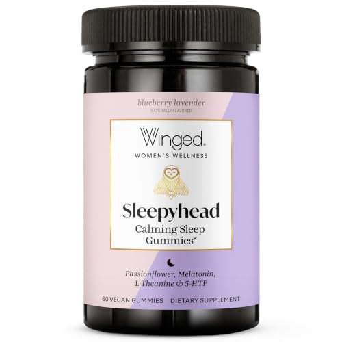 Winged Wellness Sleepyhead Natural Sleep Gummies for Women, 60 Gummies