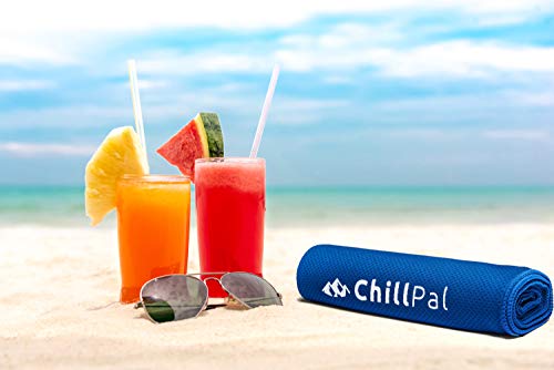 Chill Pal Mesh Cooling Towel (Blue, 12 x 40 inch)