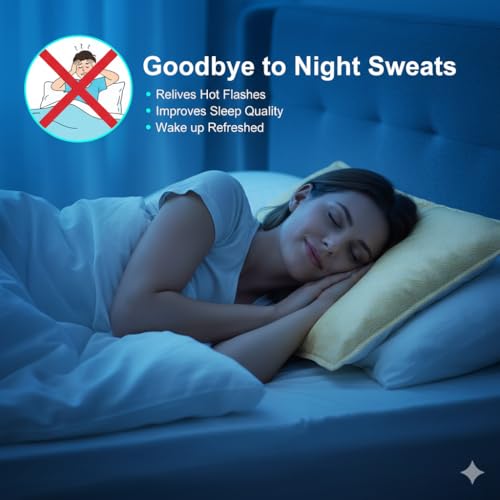 Cooling Gel Pad for Sleep, Instant Relief for Hot Flashes, Night Sweats - Cold Compress Comfort Pillow Cooler for Adults