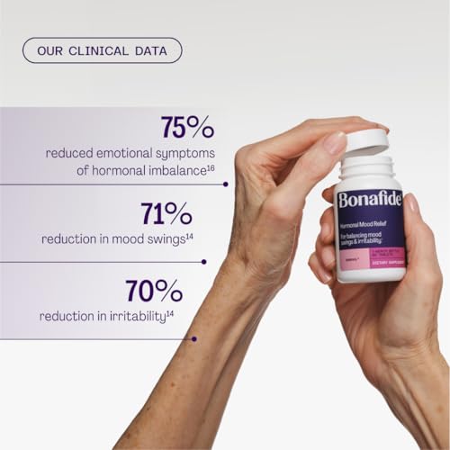 Bonafide Hormonal Mood Relief for Women Serenol – Hormone-Free, Clinically Studied – Helps Relieve Hormonal Mood Swings, Irritability & PMS Bloating – 1-Month Supply