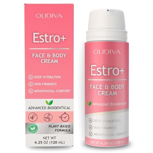 Estro+ Face Cream for Woman | Bioidentical Hormone Support & Synthetic Estriol Free Skin Hydration | For PMS & Menopausal Comfort & Skin Firmness – 4.23 oz (3 Month Supply)