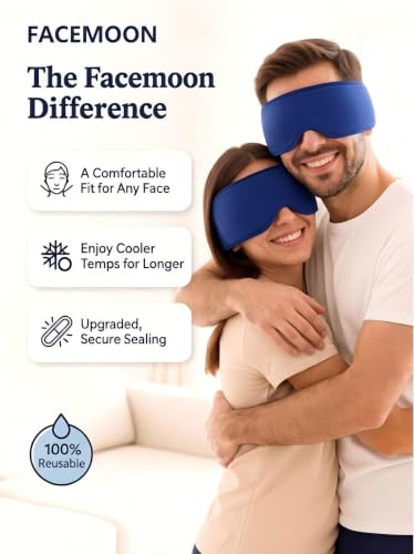 Cooling Gel Eye Mask for Puffy Eyes, Migraine & Headache Relief, Full Eye-Area Cold Compress for Eyes & Temples, FSA Eligible HSA Reusable Eye Ice Pack for Swelling & Post-Surgery Recovery