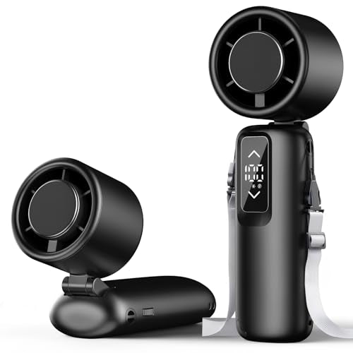 Portable Handheld Turbo Fan, 1-100 Gear Wind, Battery Operated, Up to 23 Working Hours, 3 IN 1 Personal Fan with Air Turbo Tech, Cooling Essentials for Indoor/Outdoor