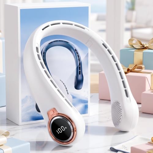 𝟐𝟎𝟐𝟔 𝐔𝐩𝐠𝐫𝐚𝐝𝐞 BNBZ Portable Neck Fan, 6000mAh Rechargeable Fan Blows Cold Air with LED Display, 4 Speeds, 20H Runtime, Quiet Wearable 360° Personal Cooling Fan for Outdoor Travel Work Gym
